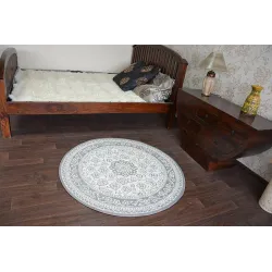 Alfombra redonda de sisal en gris, ideal para cualquier habitación moderna