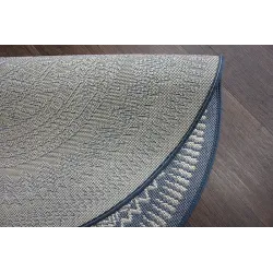 Alfombra circular de sisal, diseño colorido, complemento decorativo