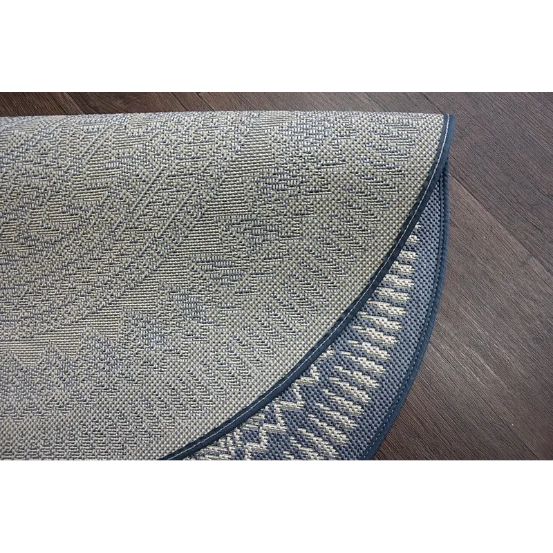 Alfombra circular de sisal, diseño colorido, complemento decorativo