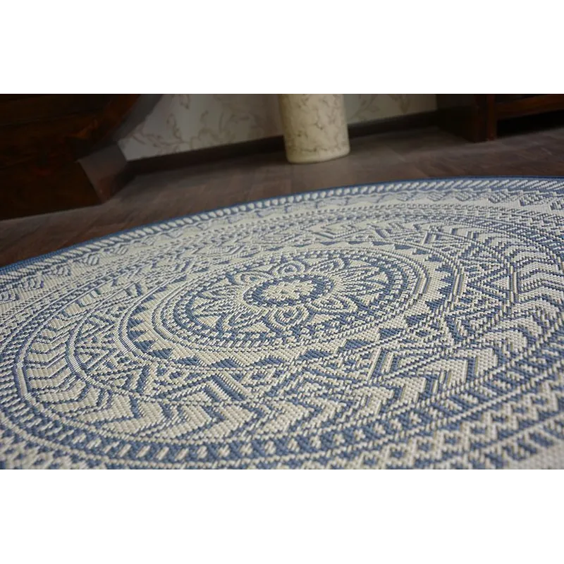 Alfombra circular de sisal, perfecta para el jardín o la terraza