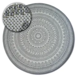 Alfombra de cuerda sisal FLAT círculo 48695/637 Vidriero