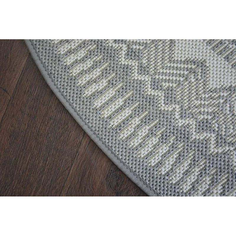 Alfombra circular de sisal gris, adecuada para salas de estar