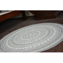 Alfombra redonda de sisal, perfecta para exteriores