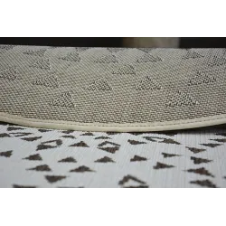 Alfombra redonda de sisal, ideal para jardín o terraza