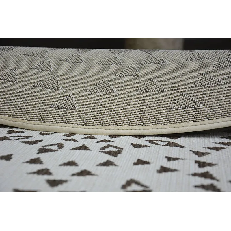 Alfombra redonda de sisal, ideal para jardín o terraza