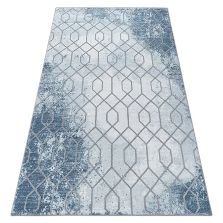 Alfombra acrílica azul y gris, estilo moderno para cualquier ambiente