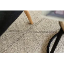 Alfombra étnica crema, perfecta para dormitorio o habitación infantil