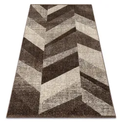 Alfombra FEEL 5673/15044 ESPIGA marrón oscuro / beige / crema / gris