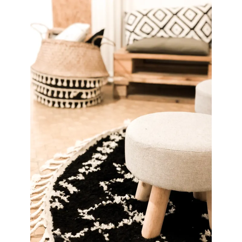 Alfombra suave con flecos, ideal para dormitorio o sala de estar
