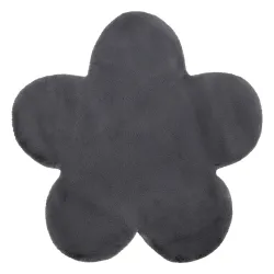 Alfombra NEW DOLLY G4372-1 Flor Imitación de piel de conejo gris antracita