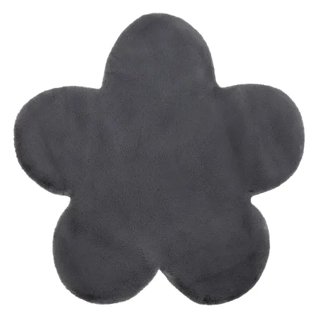 Alfombra NEW DOLLY en gris, imitación de piel de conejo, diseño moderno