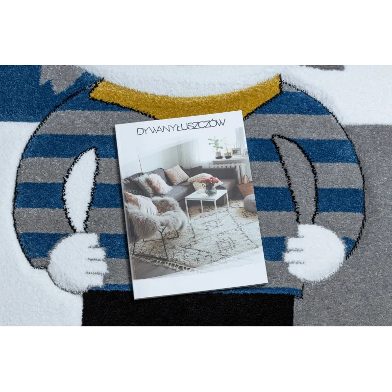 Alfombra azul con diseño de pirata, perfecta para la habitación infantil