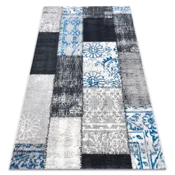 Alfombra VINTAGE 22218053 gris / azul labor de retazos
