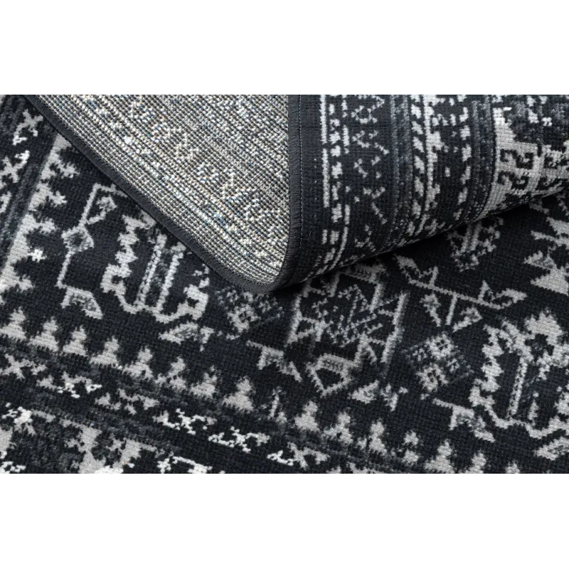 Alfombra VINTAGE 22212996 negra para decoraciones elegantes