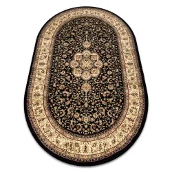 Alfombra ROYAL ADR ovalada motivo 521 negro