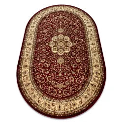 Alfombra ROYAL ADR ovalada motivo 521 burdeos