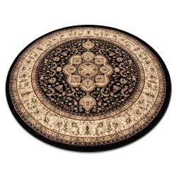 Alfombra ROYAL ADR redonda motivo 521 negro