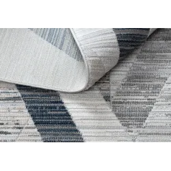 Alfombra moderna REBEC para exterior azul marino, resistente a las condiciones climáticas