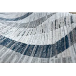 Alfombra moderna REBEC con diseño geométrico, azul marino, perfecta para habitaciones infantiles