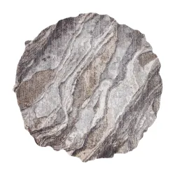 Alfombra TINE 75313C Roca, piedra - moderno, forma irregular gris oscuro / gris claro