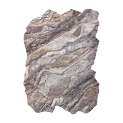 Alfombra TINE 75313B Piedra, roca - moderno, forma irregular gris oscuro / gris claro