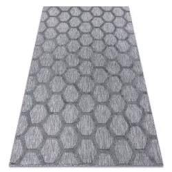 Alfombra SANTO sisal 58391 panal antracita