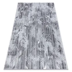 Alfombra MEFE moderna B402 - Structural dos niveles de vellón gris oscuro