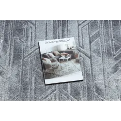 Alfombra MEFE moderna B402 en gris oscuro, ideal para decoraciones modernas