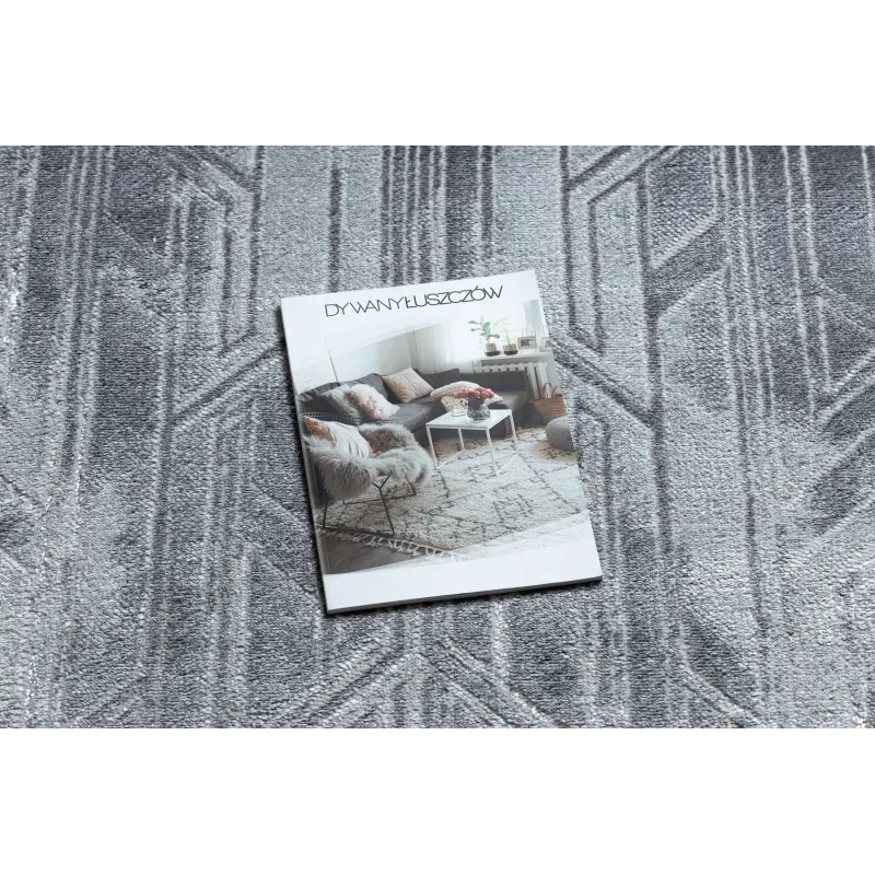 Alfombra MEFE moderna B402 en gris oscuro, ideal para decoraciones modernas
