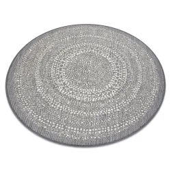 Alfombra de cuerda sisal FLAT círculo 48834637 puntos gris