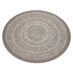 Alfombra de cuerda sisal FLAT círculo 48834686 puntos beige