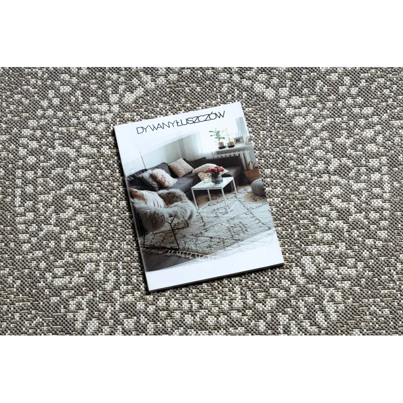 Alfombra moderna con puntos en beige, ideal para el salón o el dormitorio