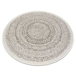 Alfombra de cuerda sisal FLAT círculo 48834866 puntos crema