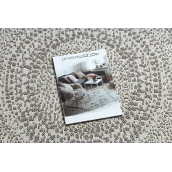 Alfombra elegante con puntos, ideal para salón o dormitorio