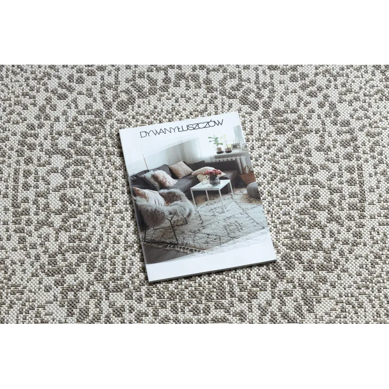 Alfombra elegante con puntos, ideal para salón o dormitorio
