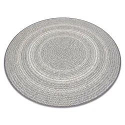 Alfombra de cuerda sisal FLAT círculo 48837637 Boho, trenza gris