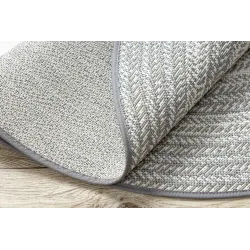 Alfombra de sisal gris, trenzada, ideal para dormitorio o salón