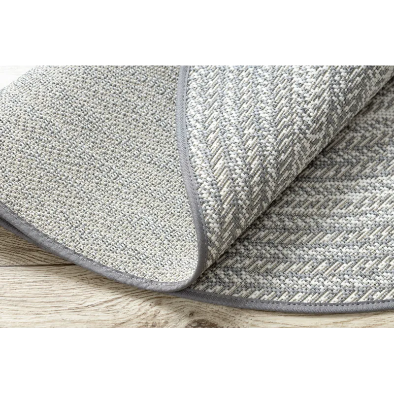 Alfombra de sisal gris, trenzada, ideal para dormitorio o salón