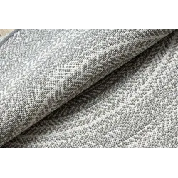 Alfombra redonda para jardín, de sisal gris, estilo boho, duradera y elegante