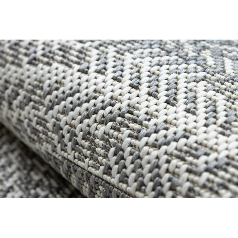 Alfombra redonda gris de sisal, para habitación infantil, segura y estilosa