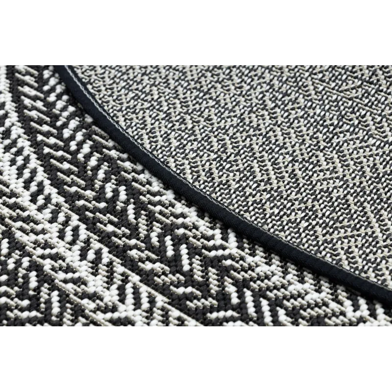 Alfombra de sisal con textura suave, negra, para interiores modernos
