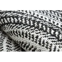 Alfombra para habitación infantil, de sisal negro, estilo boho, fácil de limpiar