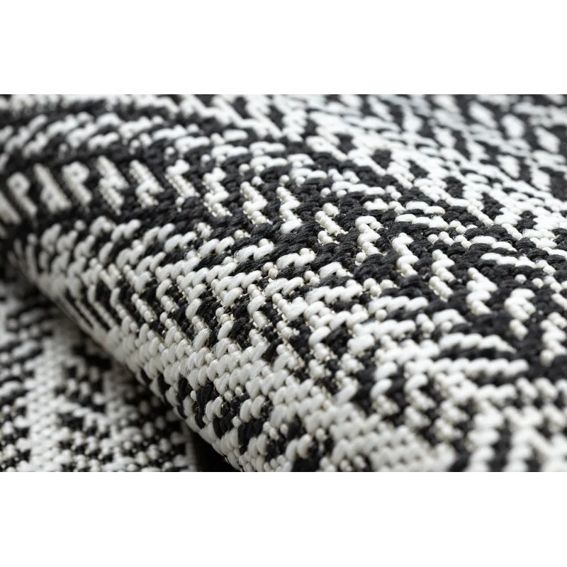 Alfombra para habitación infantil, de sisal negro, estilo boho, fácil de limpiar