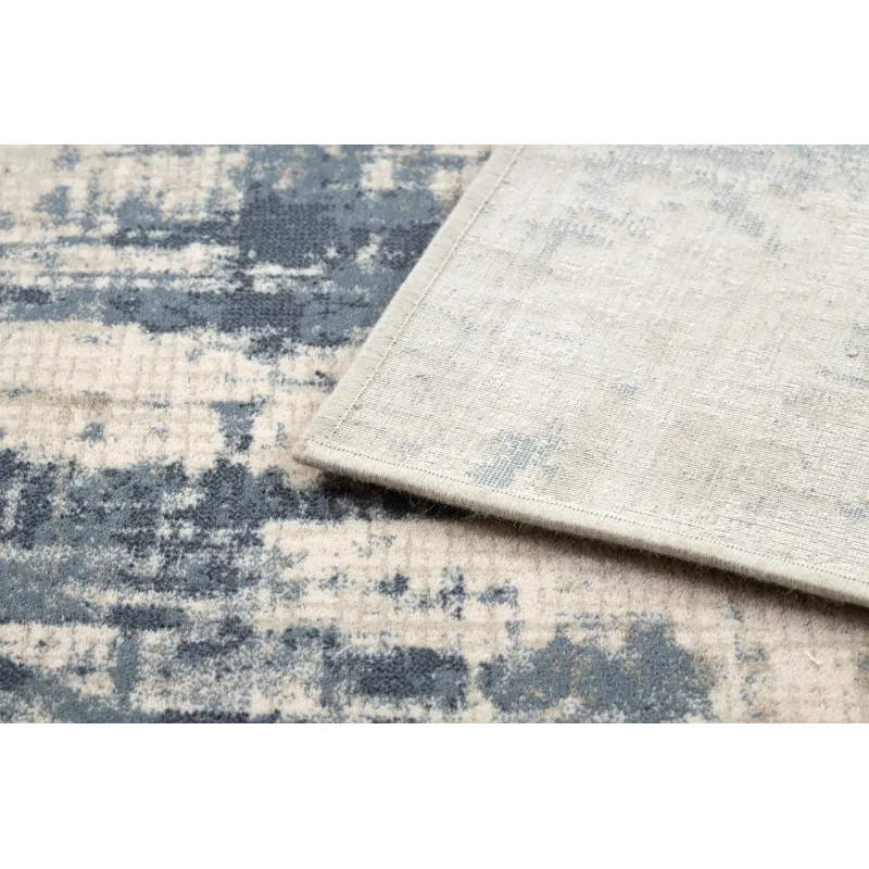 Alfombra NAIN suave en beige y azul oscuro, diseño vintage, perfecta para la habitación infantil