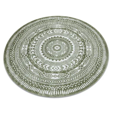 Alfombra FUN Napkin verde, diseño moderno, forma circular