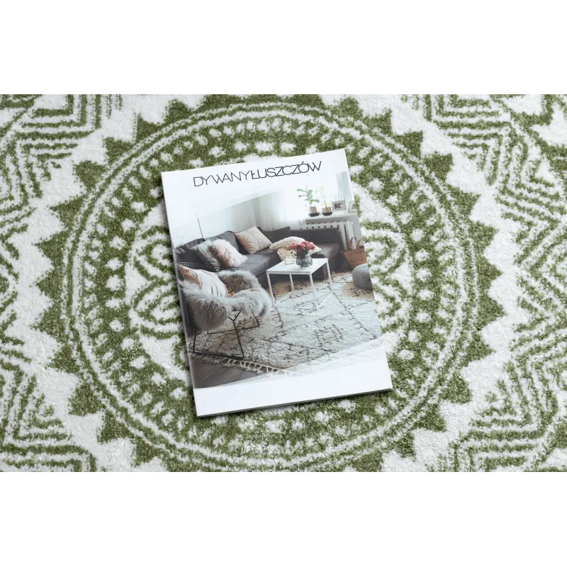 Alfombra verde moderna, ideal para sala o dormitorio