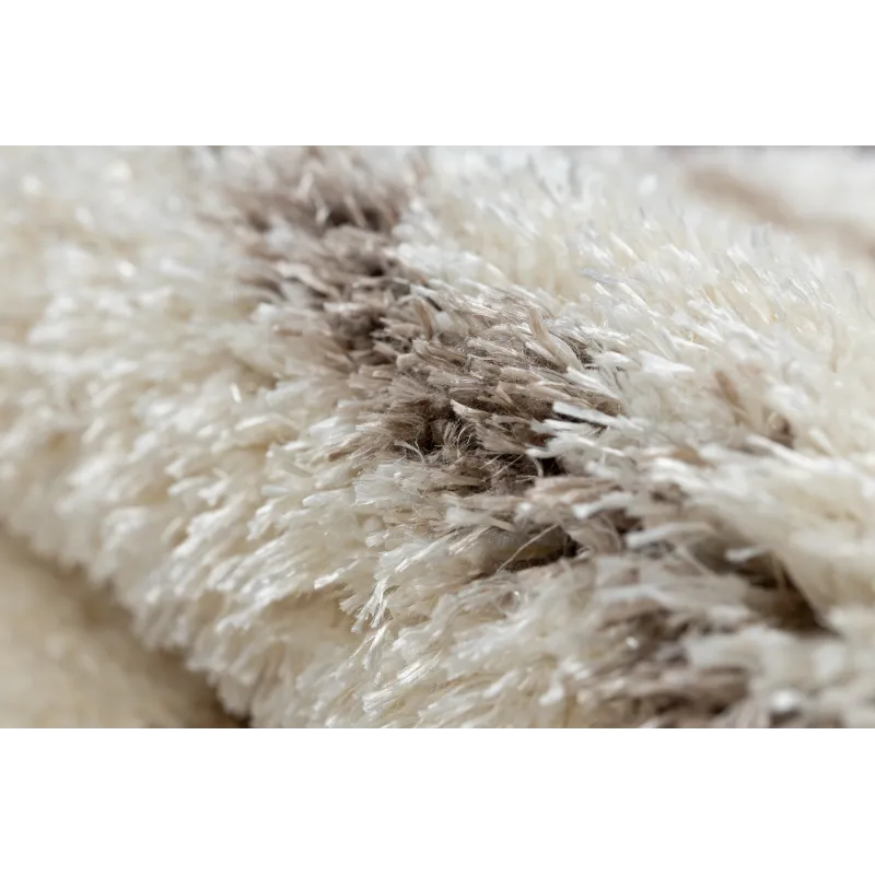 Alfombra FLUFFY 2371 moderna en beige para interiores elegantes