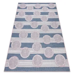 Alfombra sisal SION pomelo 00002 Tejido plano ecru / rosado / azul