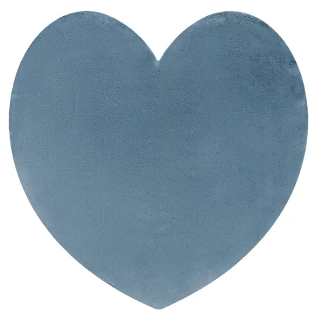 Alfombra SHAPE 3105 Corazón - azul, felpa, antideslizante y lavable