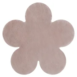 Alfombra de lavado moderna SHAPE 3106 Flor shaggy - rubor rosado felpa, gruesa antideslizante